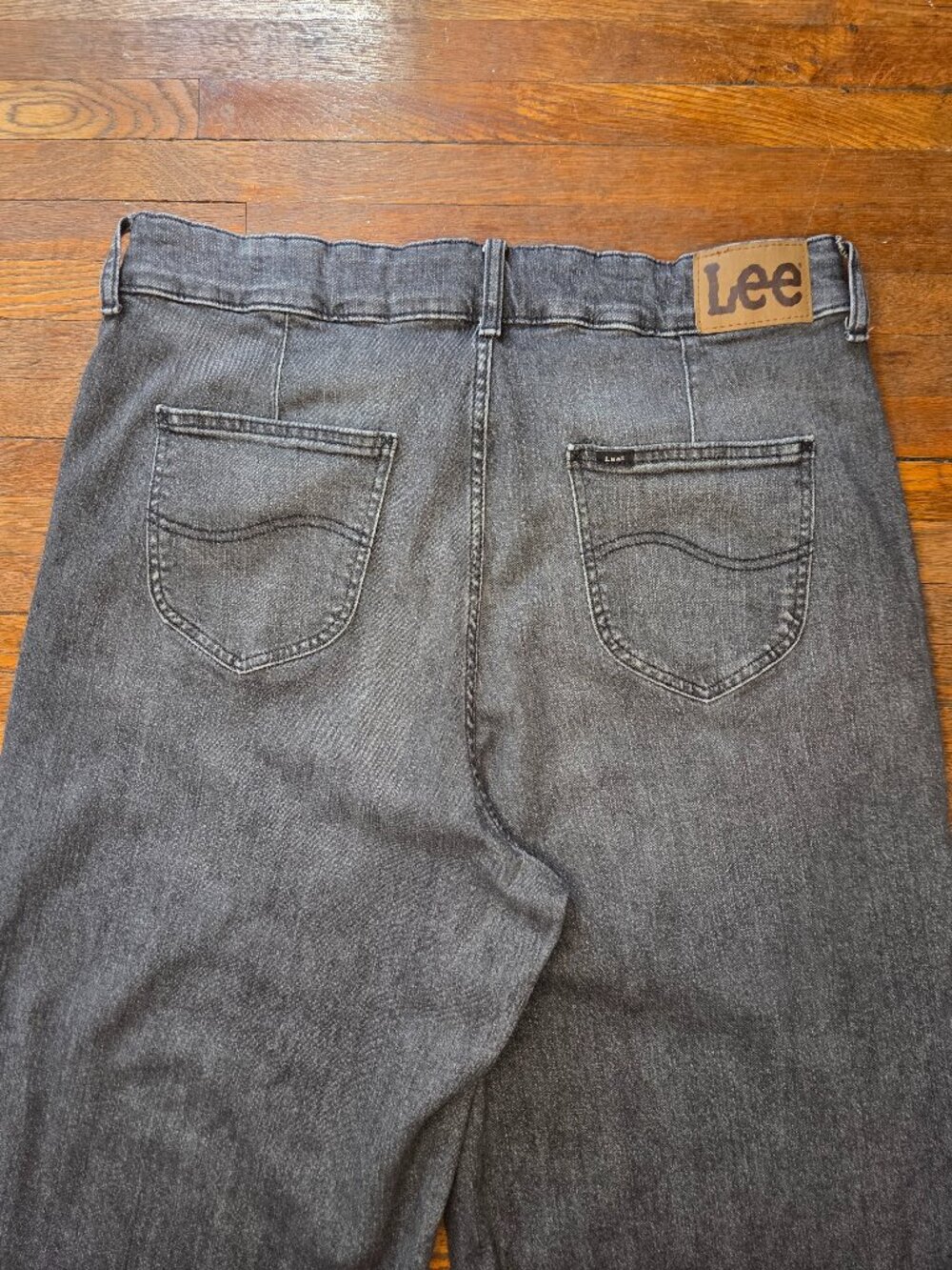 Lee High Rise Long Length Grey Wide Leg Jeans - Picture 4 of 6